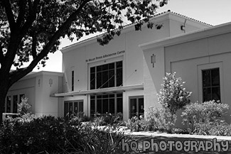 Pat Malley Fitness & Recreation Center black and white picture