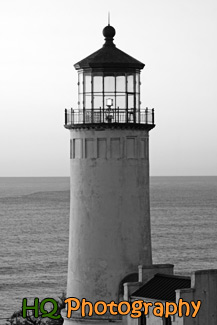 North Head Lighthouse Sunset black and white picture