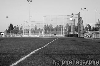 Baseball Field black and white picture