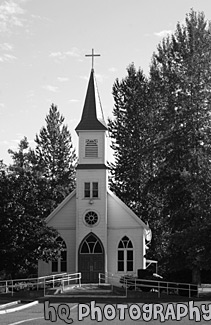 White Church black and white picture