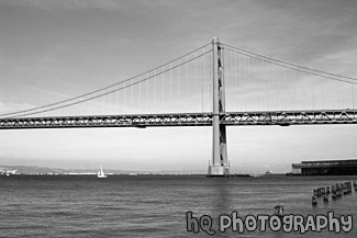 Bay Bridge Arch black and white picture