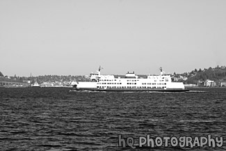 Ferry Boat black and white picture