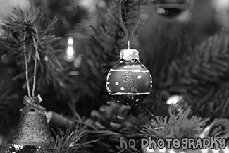 Christmas Tree Decoration black and white picture