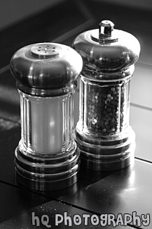 Salt & Pepper Shakers black and white picture