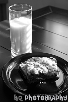 Milk & Cookies black and white picture