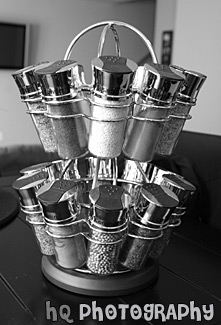 Spice Rack black and white picture