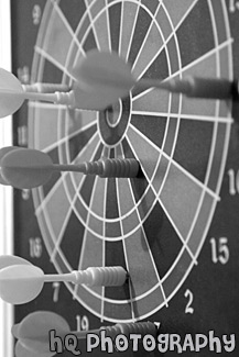 Magnetic Dart Board black and white picture