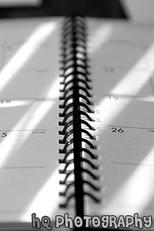 Calendar Datebook black and white picture