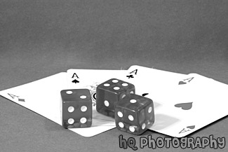 Aces & Dice black and white picture