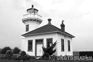 Mukilteo Lighthouse black and white picture