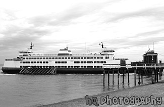 Mukilteo Ferry black and white picture