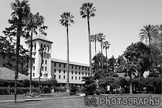 Santa Clara University Art black and white picture