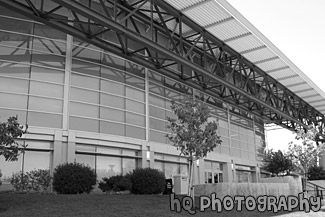 Leavey Center black and white picture