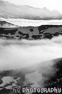 Mount Fremont Lookout View black and white picture