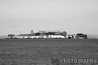 Alcatraz Prison black and white picture