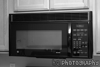 Black Microwave black and white picture