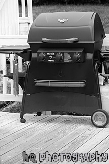 Black Barbeque Grill black and white picture