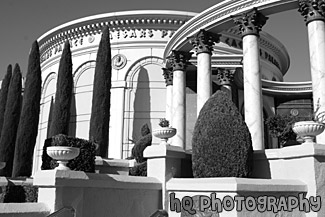 Caesars Palace black and white picture