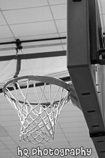 Basketball Goal black and white picture