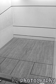 Racquetball Court black and white picture