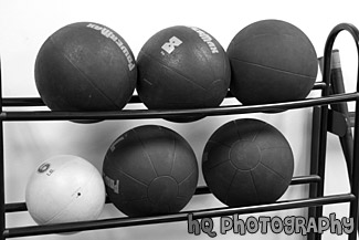 Medicine Balls black and white picture