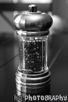 Pepper Shaker black and white picture