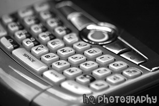 Smart Phone Key Pad black and white picture