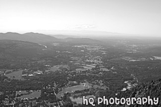 Looking Down From Mt. Si black and white picture