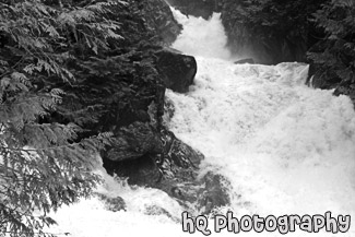 Deception Falls black and white picture