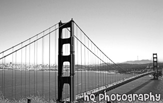 Golden Gate Bridge Color Art black and white picture