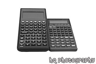 Calculators black and white picture