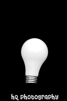 Light Bulb black and white picture