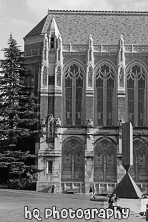University of Washington Library Building black and white picture
