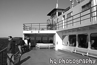 Elwha Ferry Boat black and white picture