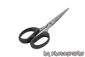 Red Scissors black and white picture