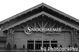 Snoqualmie Casino black and white picture