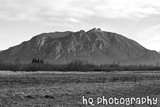 Mt. Si in North Bend black and white picture