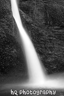 Horsetail Falls black and white picture