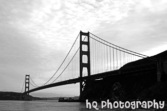 Golden Gate Bridge in Color black and white picture