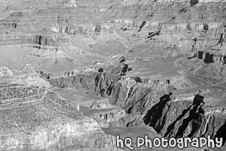 Grand Canyon South Rim View black and white picture