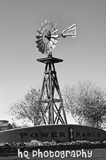 Power Ranch Windmill black and white picture