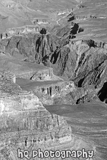 Grand Canyon Walls black and white picture