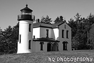 Admiralty Head Lighthouse black and white picture