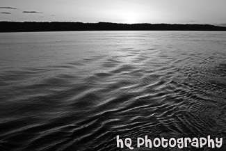 Whidbey Island Sunset & Puget Sound black and white picture