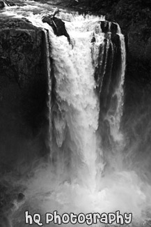 Snoqualmie Falls, June 2010 black and white picture