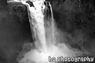 Snoqualmie Falls, Washington black and white picture