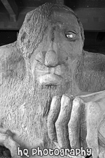 Fremont Troll black and white picture