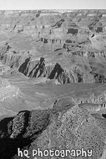 Grand Canyon Rocks black and white picture