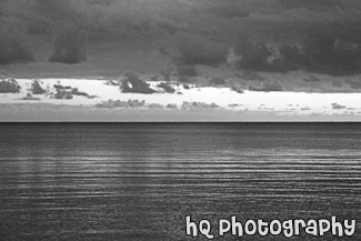 Kauai, Hawaii Sunrise black and white picture