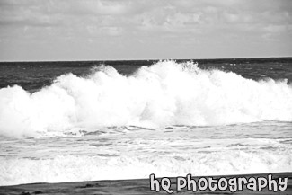 Waves Crashing, Kauai black and white picture